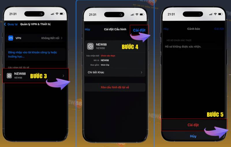 Hướng Dẫn Chi Tiết Tải App New88 Cho Android & iOS Từ A-Z 5 Bước 2: Truy cập link tải