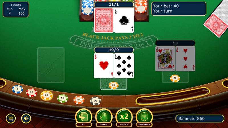 Diễn biến của một ván blackjack tại nhà cái