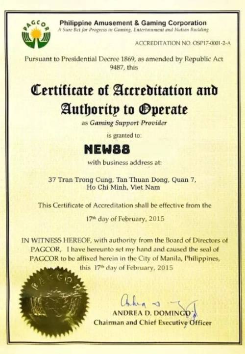 Giấy phép hoạt động hợp pháp – Cam kết sự minh bạch tuyệt đối