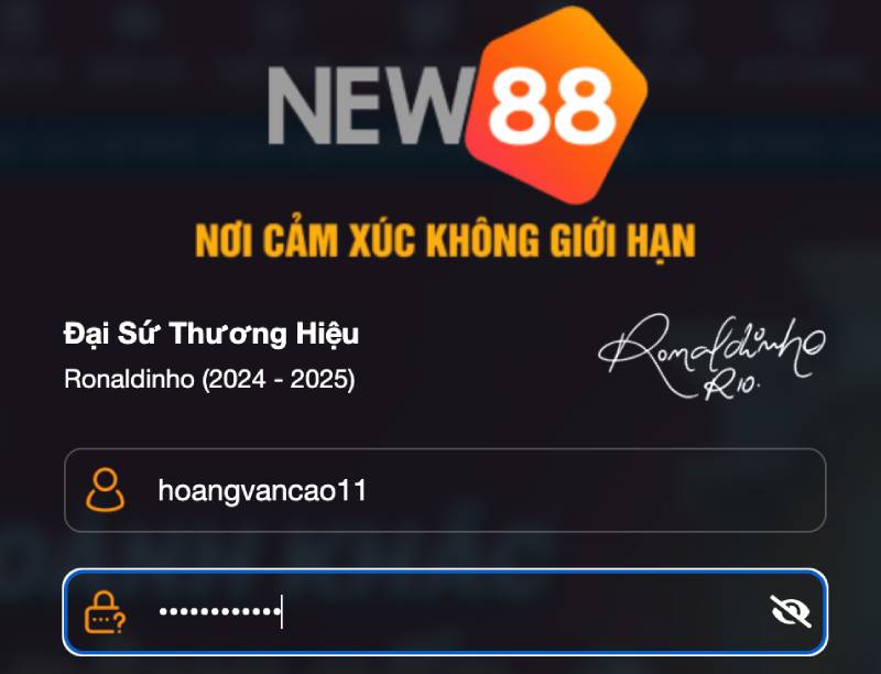 Đăng Nhập NEW88 - Hướng Dẫn Nhanh, Đúng Chuẩn 3 nhap tk va pass